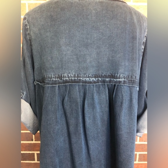 SOFT SURROUNDINGS Chambray Tencel Olenka Tunic Sz Medium - Picture 4 of 7
